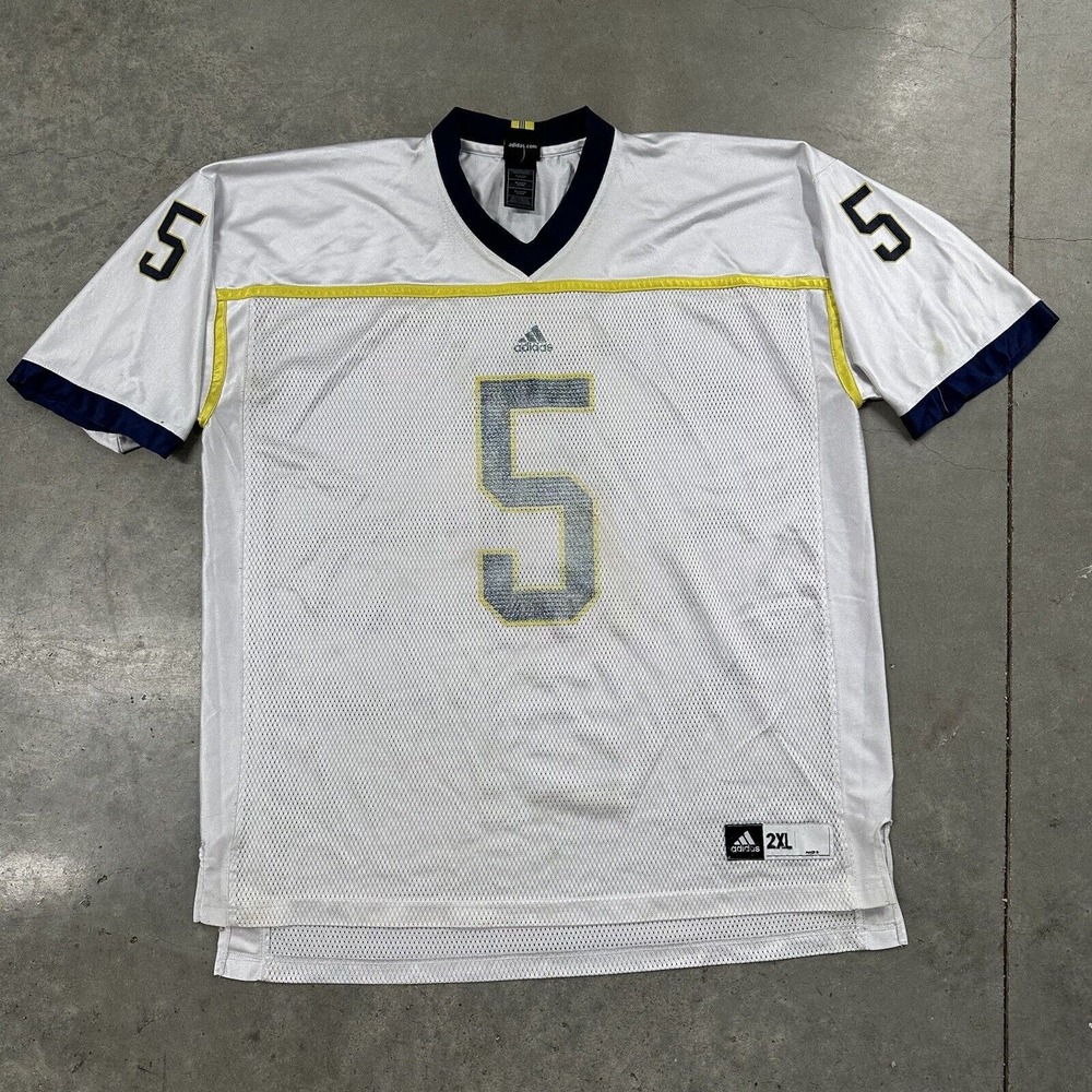 Adidas Michigan Wolverines #5 Premier Replica Away Football Jersey Men's 2XL